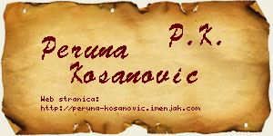 Peruna Kosanović vizit kartica